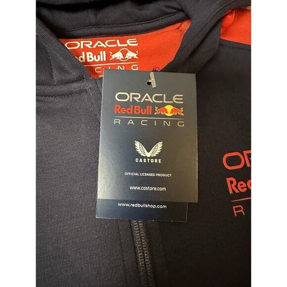 Oracle Red Bull Racing Hoodie Mens SMALL Blue Red Full Zip Sweatshirt - Picture 5 of 10